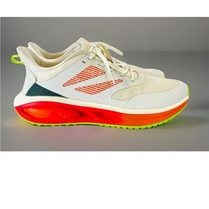 AVIA Women's Cream/Orange/Green Memory Foam Mesh Gel Trail Sneakers Size 11